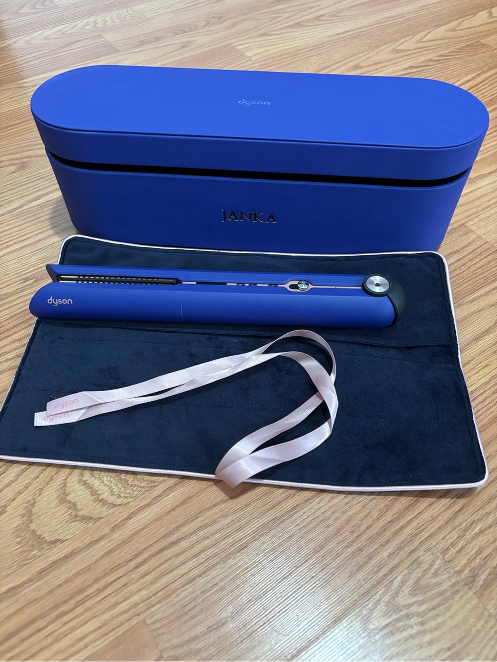 Dyson Blue Hair Straightener with Matching Blue Travel Case